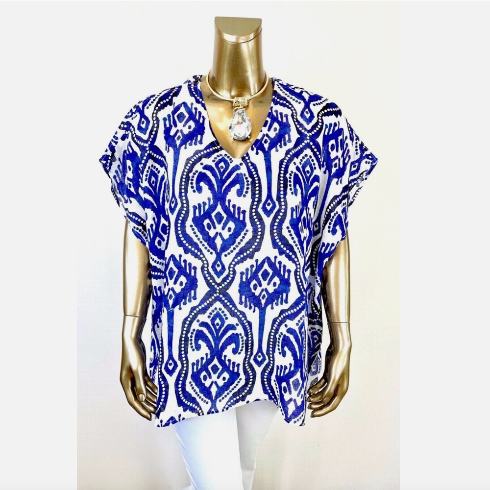 *NWT CLOSING SALE - CHICO'S $99 100% LINEN PONCHO SIZE (L/XL)